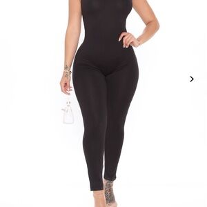 Black Sleeveless Bodysuit